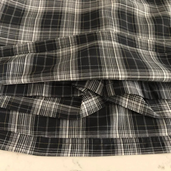 Vuarnet Sport Athletic Plaid Polyester Golf Skirt/Skort Navy + White Sz 2 NWOT - Picture 4 of 13